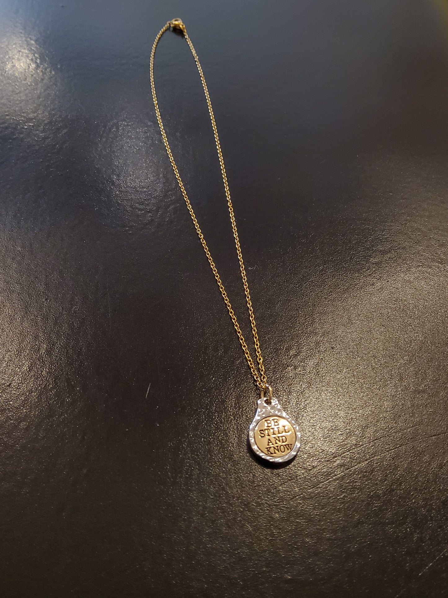 'Be Still and Know' Gold Necklace