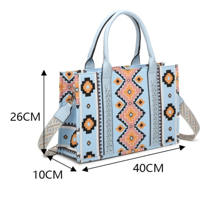 Light Blue Geometric Bag