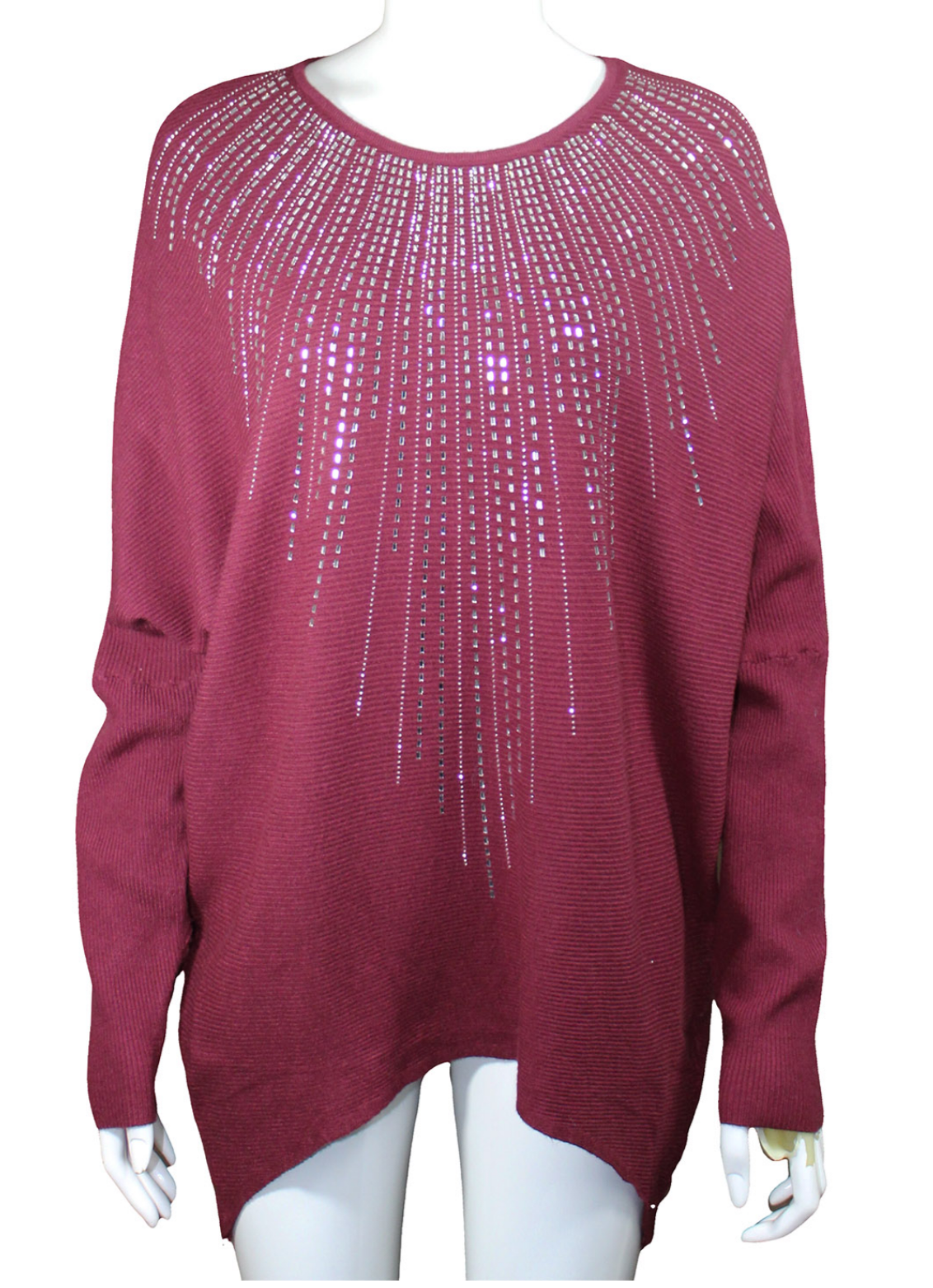 Burgundy Sparkle Jumper