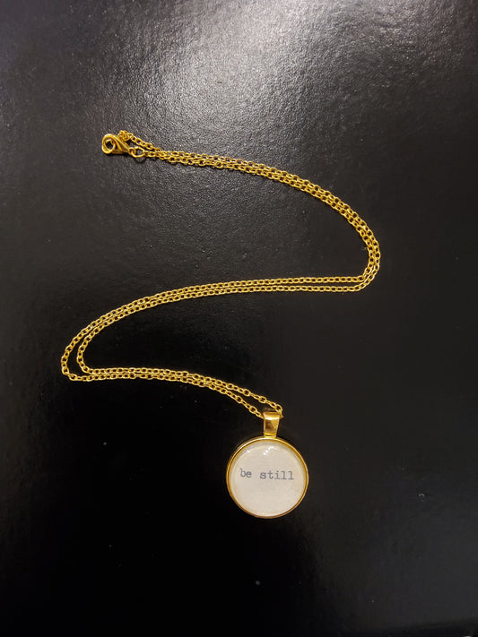 Be Still Necklace Gold