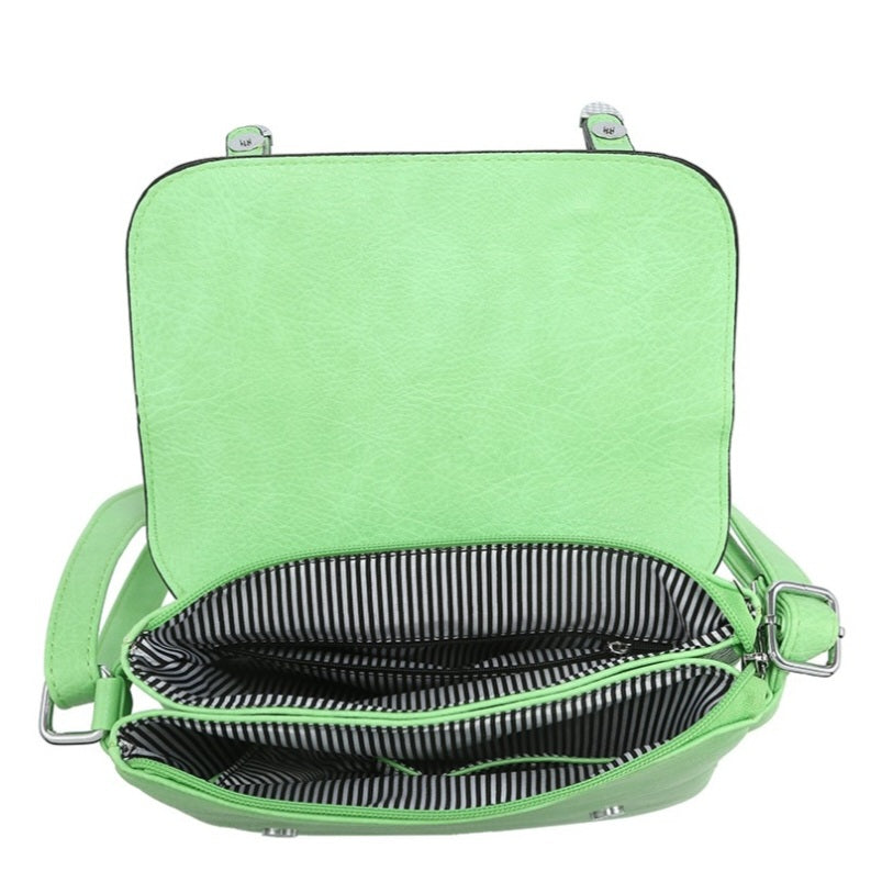Brown Dual Buckle Crossbody Bag