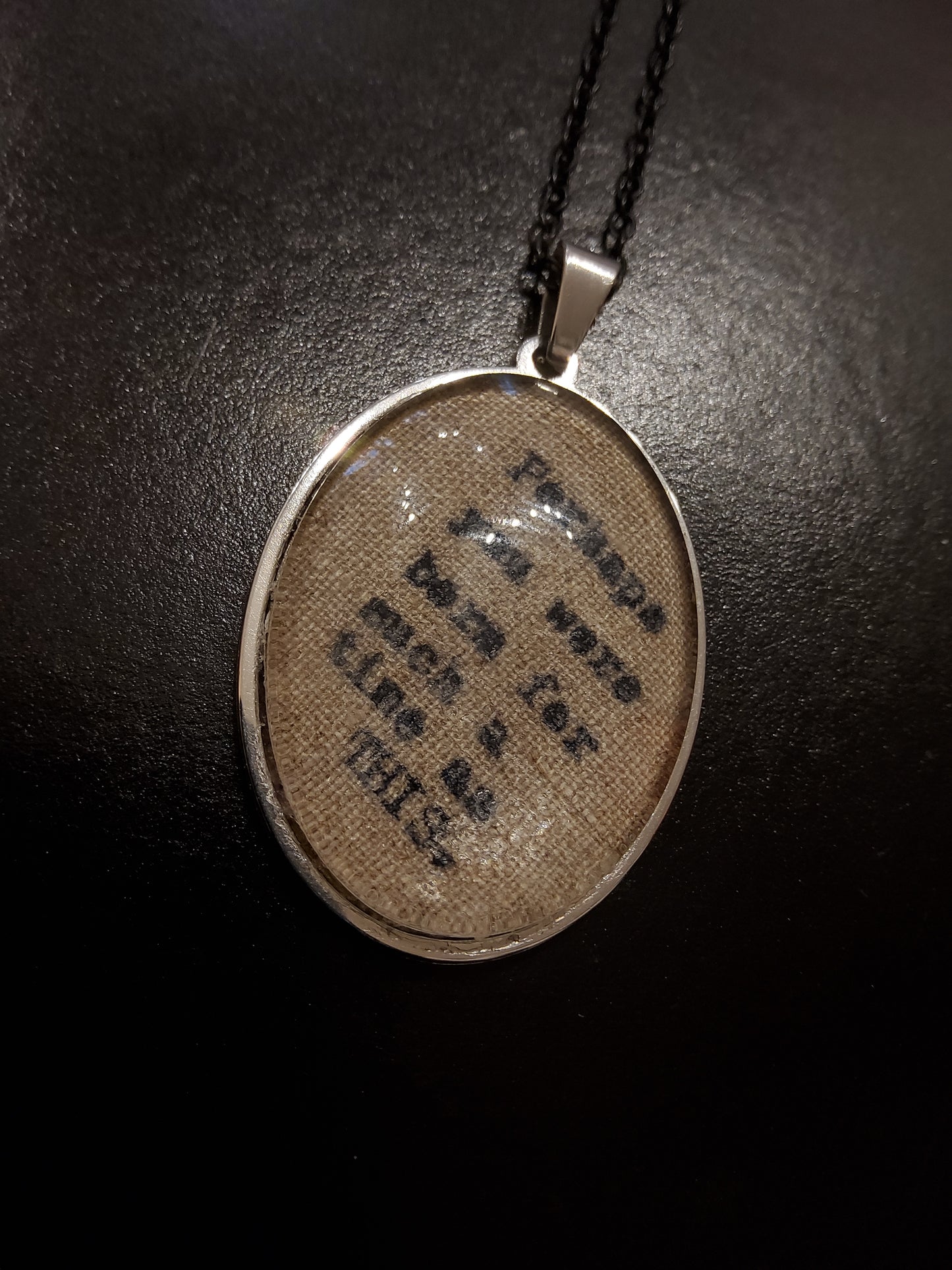 Esther 4:14 Cream Linen Necklace