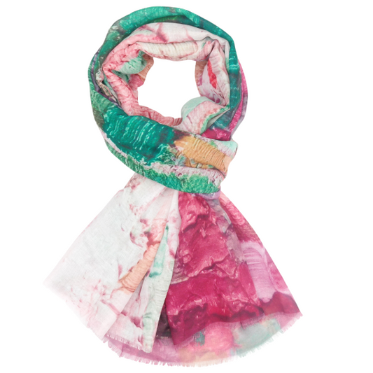 Abstract Feather Scarf