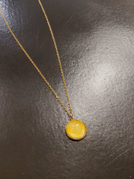 Gold Irish Linen Necklace