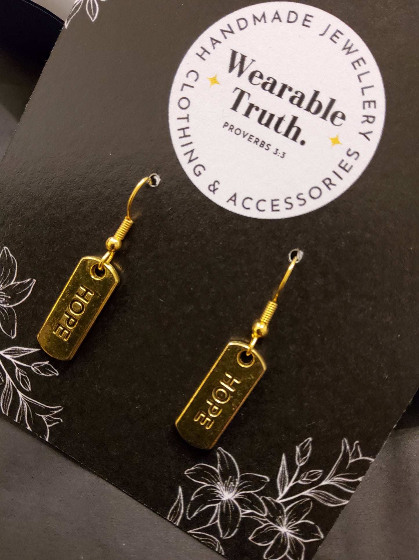 Wearable Truth Statement Word Earrings