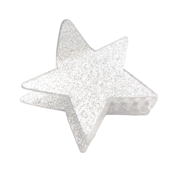 Silver Star Claw Clip