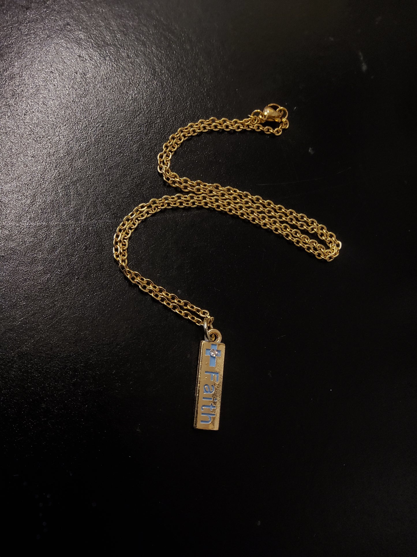 'Faith' Gold Necklace