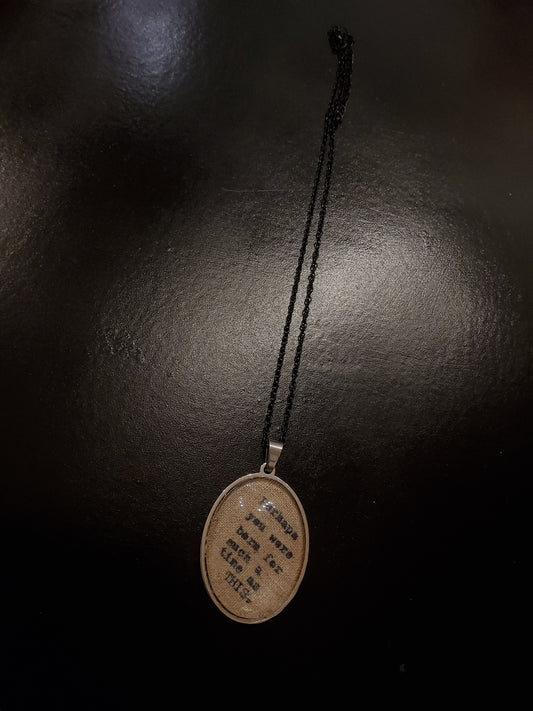 Esther 4:14 Cream Linen Necklace