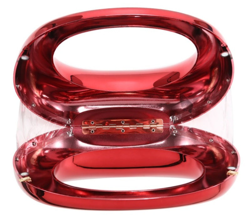 Silver Magnetic Clutch Bag