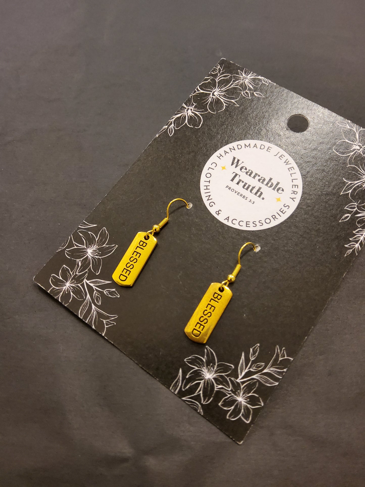 Wearable Truth Statement Word Earrings