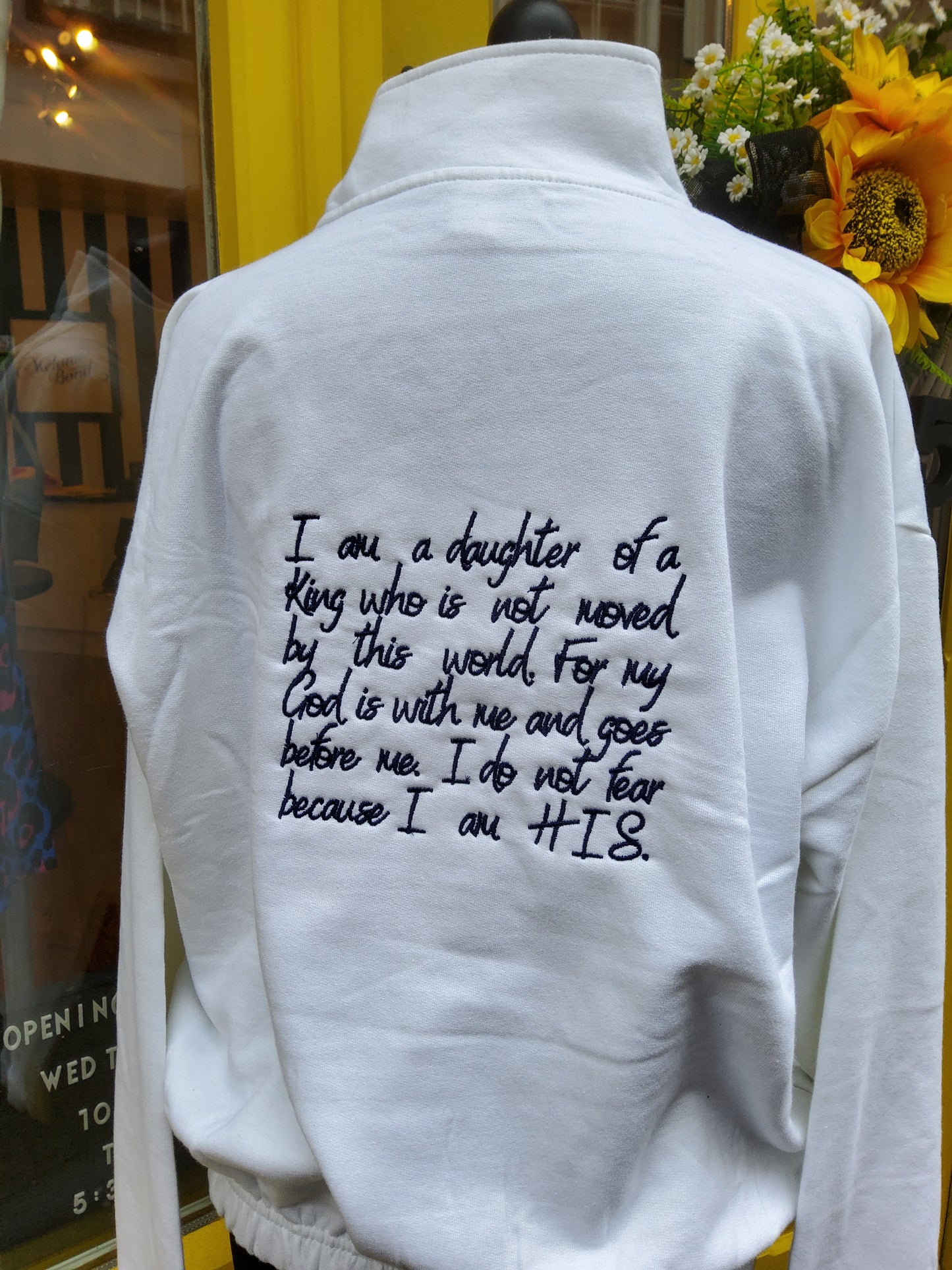 Wearable Truth White Statement Quarter Zip