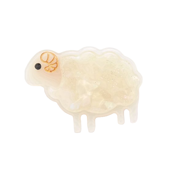 Cream Sheep Hair Clip