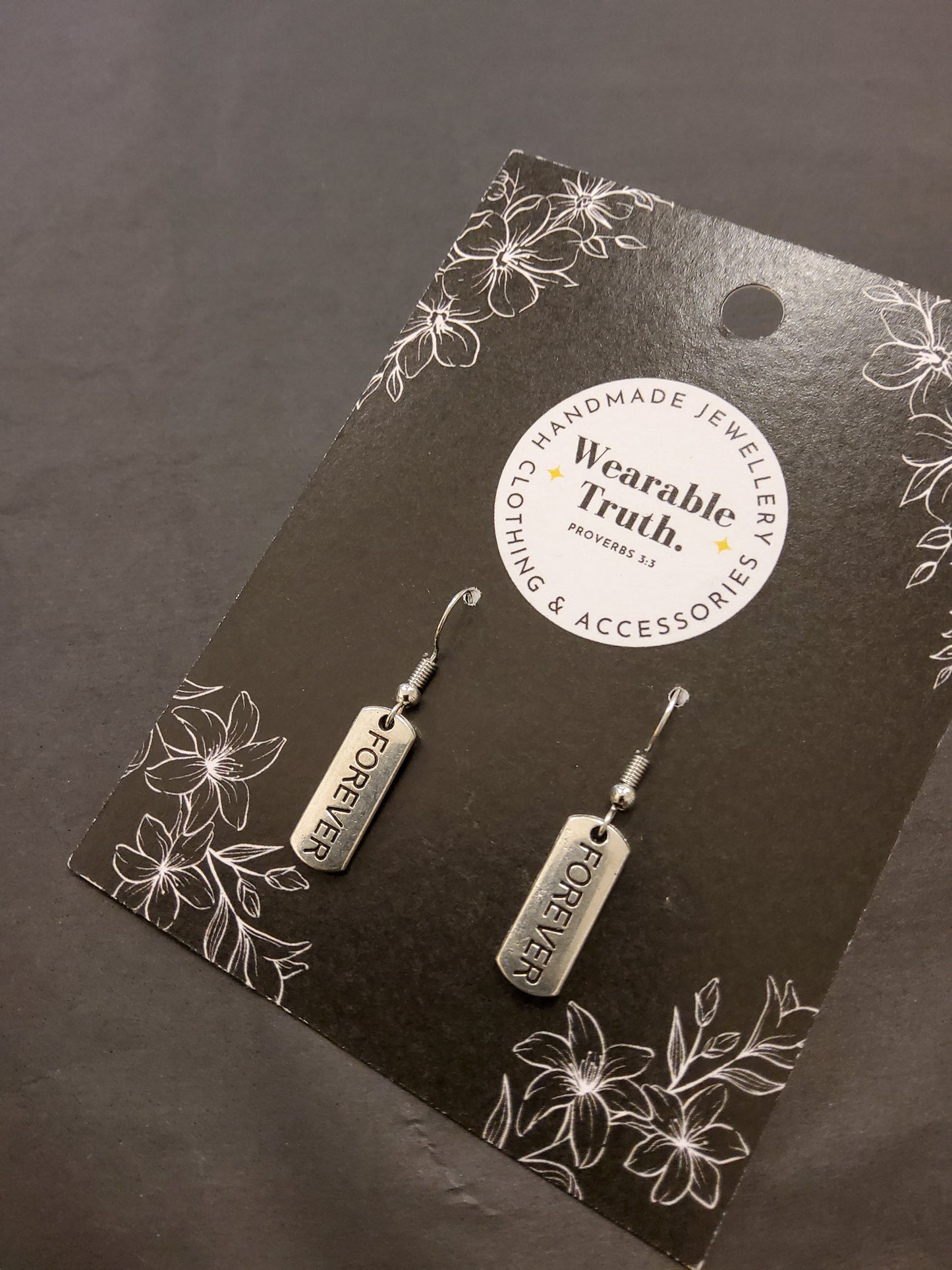 Wearable Truth Statement Word Earrings