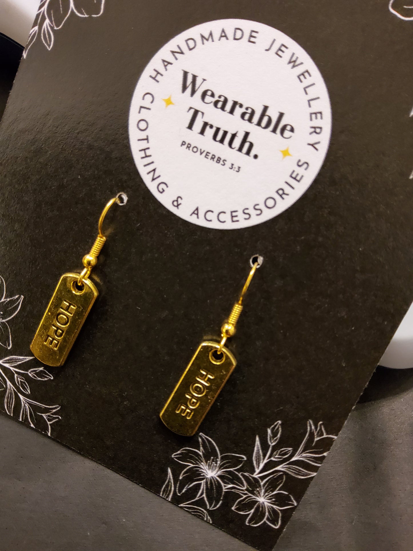 Wearable Truth Statement Word Earrings