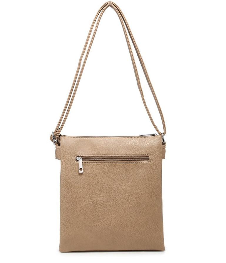 Brown Crossbody Bag with Tassel