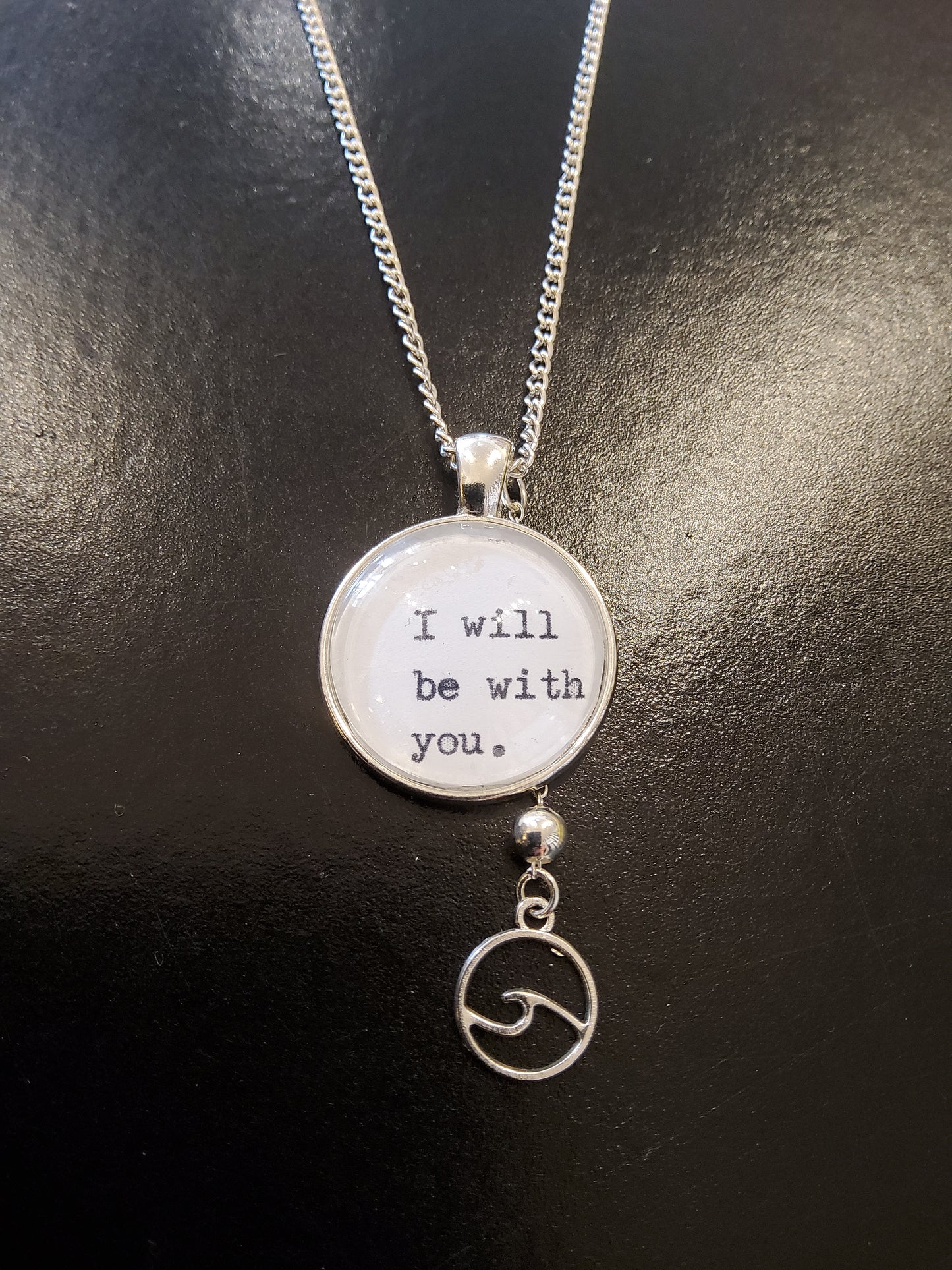 "I will be with you" Silver Necklace