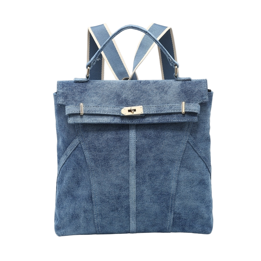 Denim Backpack with detachable and adjustable straps. Melanie Bond Northern Ireland.
