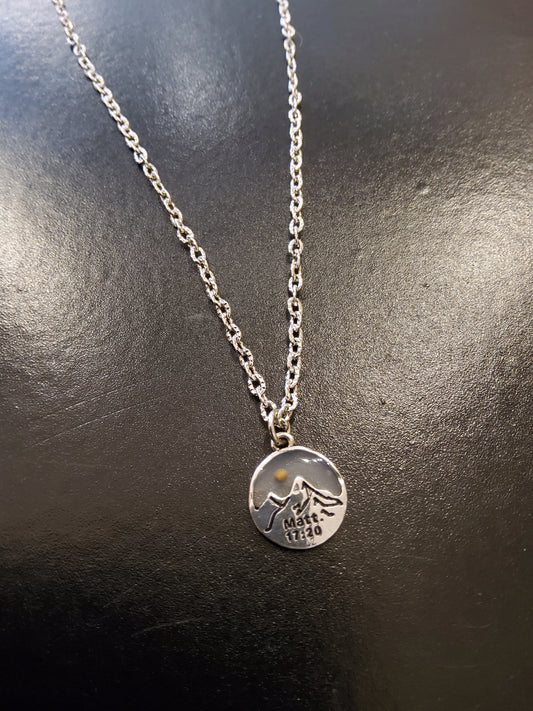 Mustard Seed (Matt. 17:10) Silver Necklace