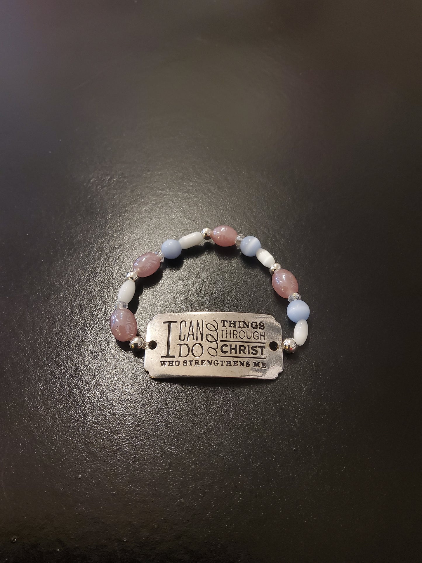 'I Can Do All Things Through Christ Who Strengthens Me' Beaded Bracelet