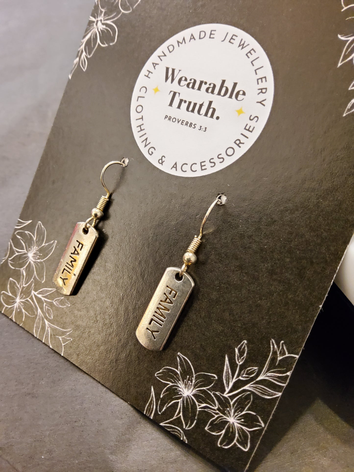 Wearable Truth Statement Word Earrings