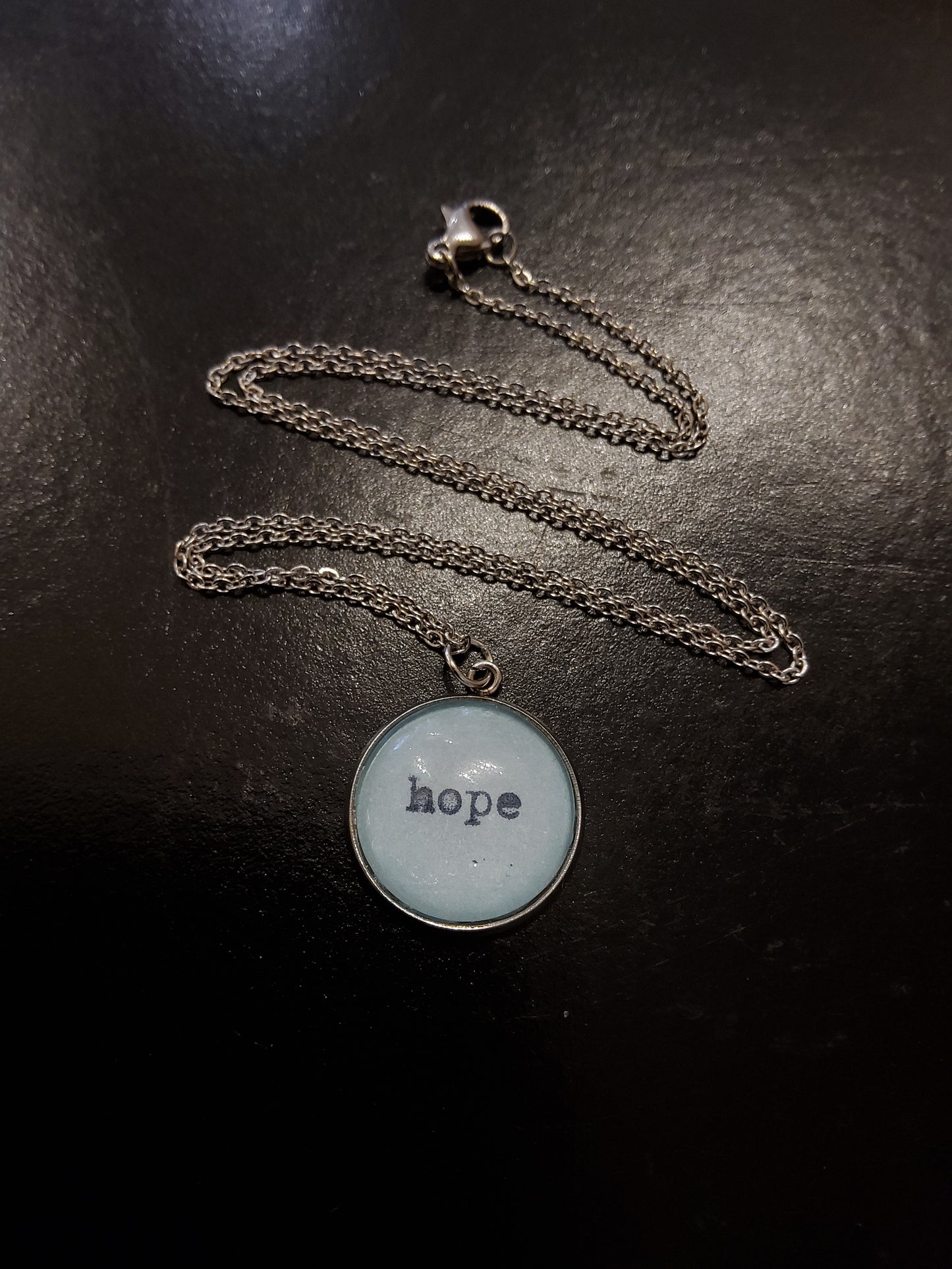 'Hope' Blue Pendant Necklace