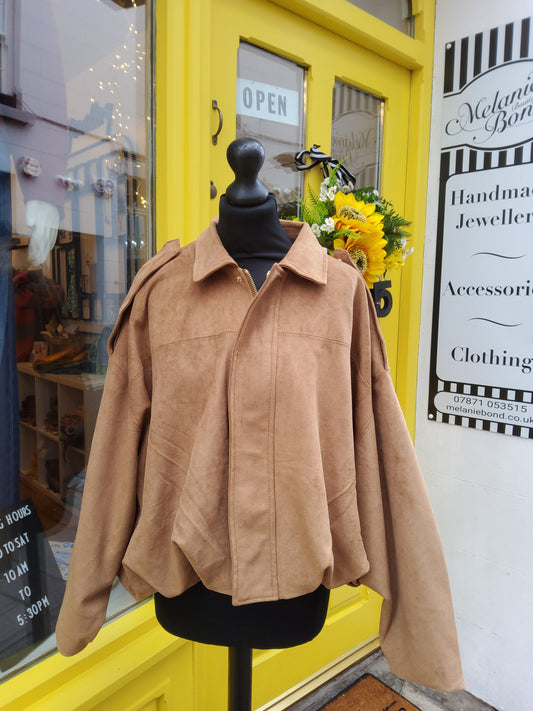 Tan Suedette Jacket