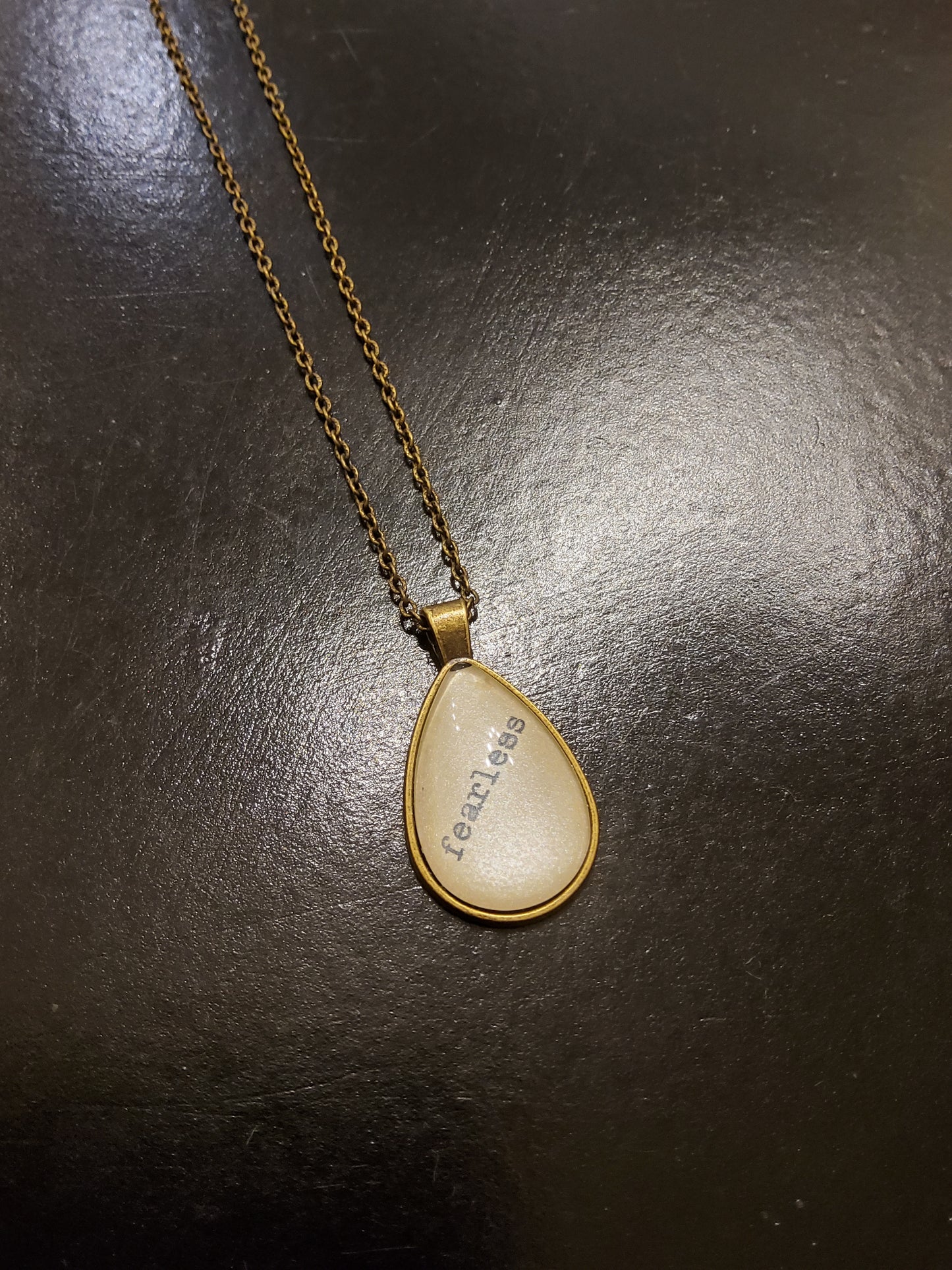 'Fearless' Teardrop Necklace