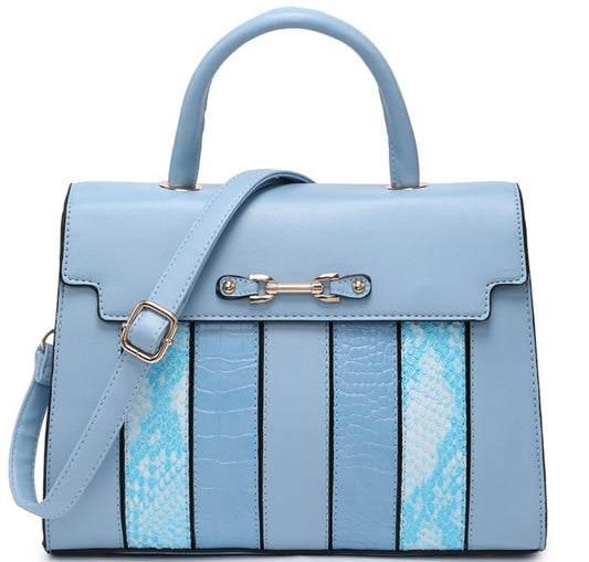 Blue Striped Scales Structured Bag