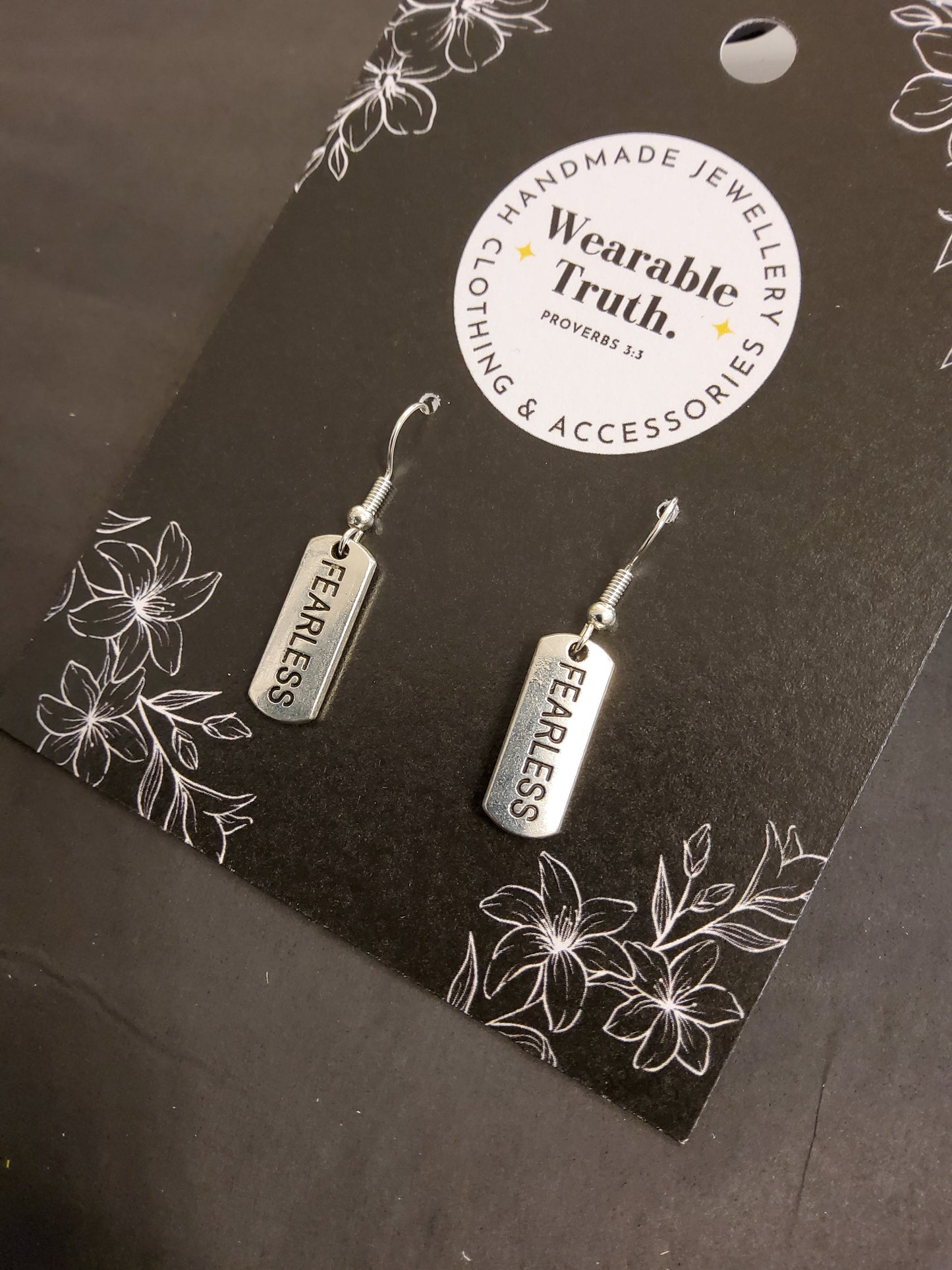 Wearable Truth Statement Word Earrings