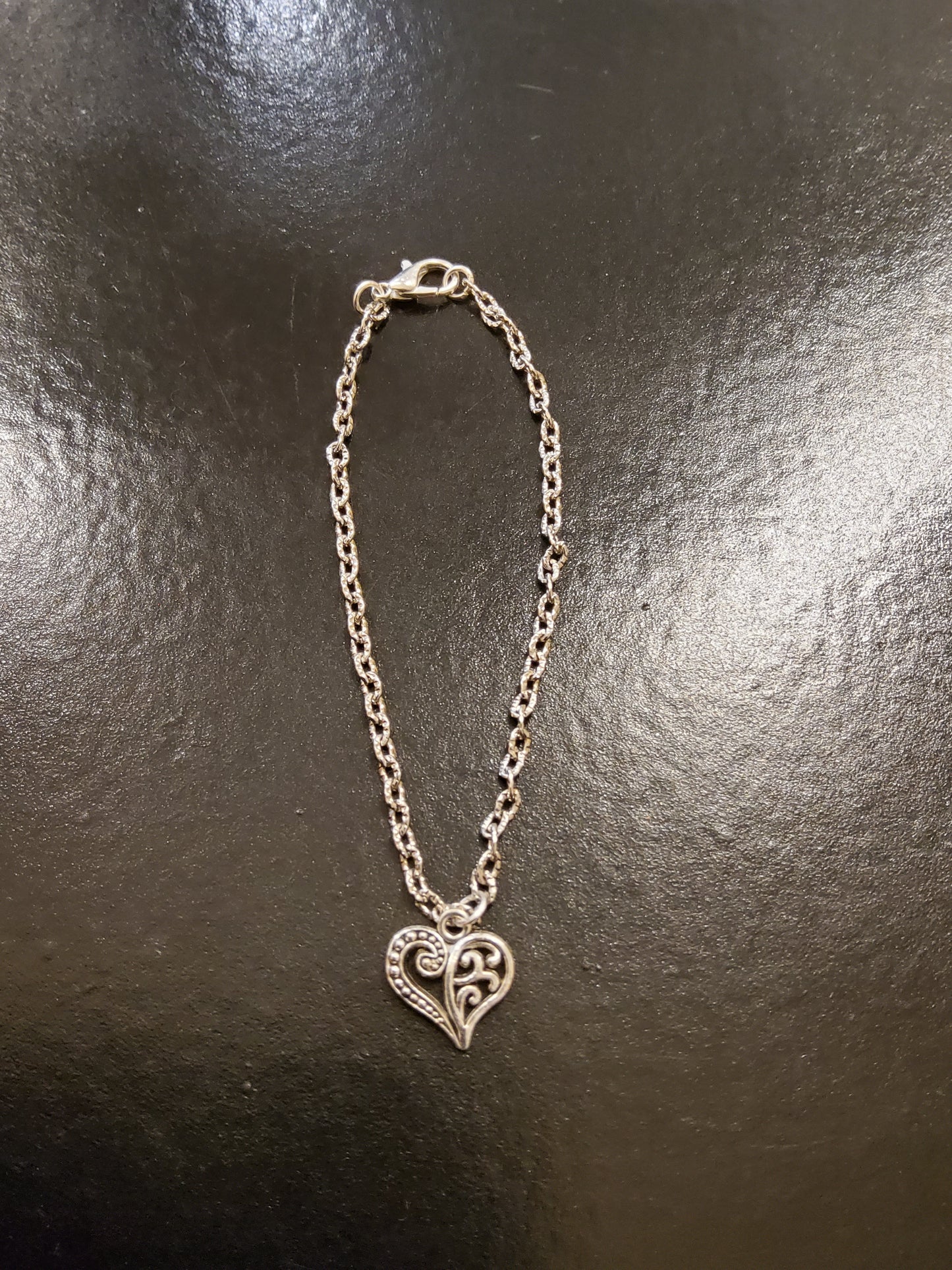 Silver Heart Charm Bracelet
