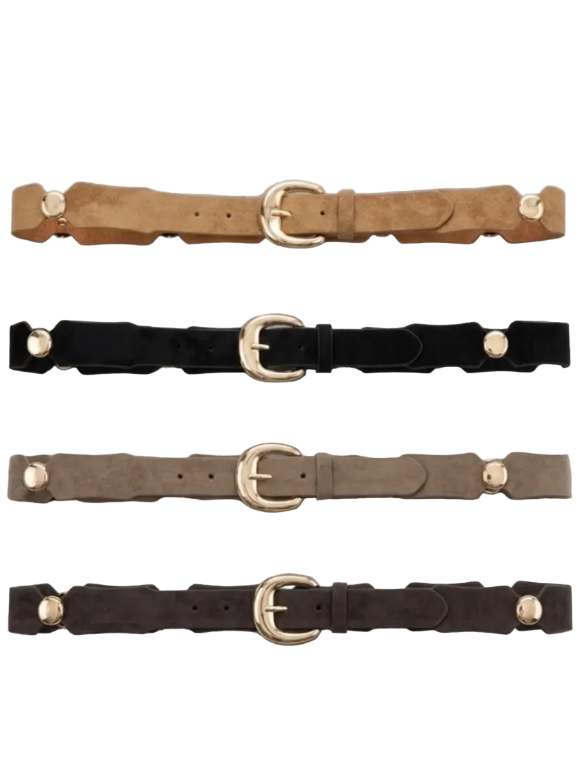 Suedette Studded Belt