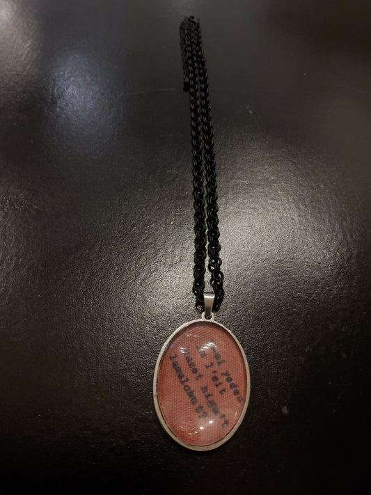 Esther 4:14 Linen Necklace in Hebrew