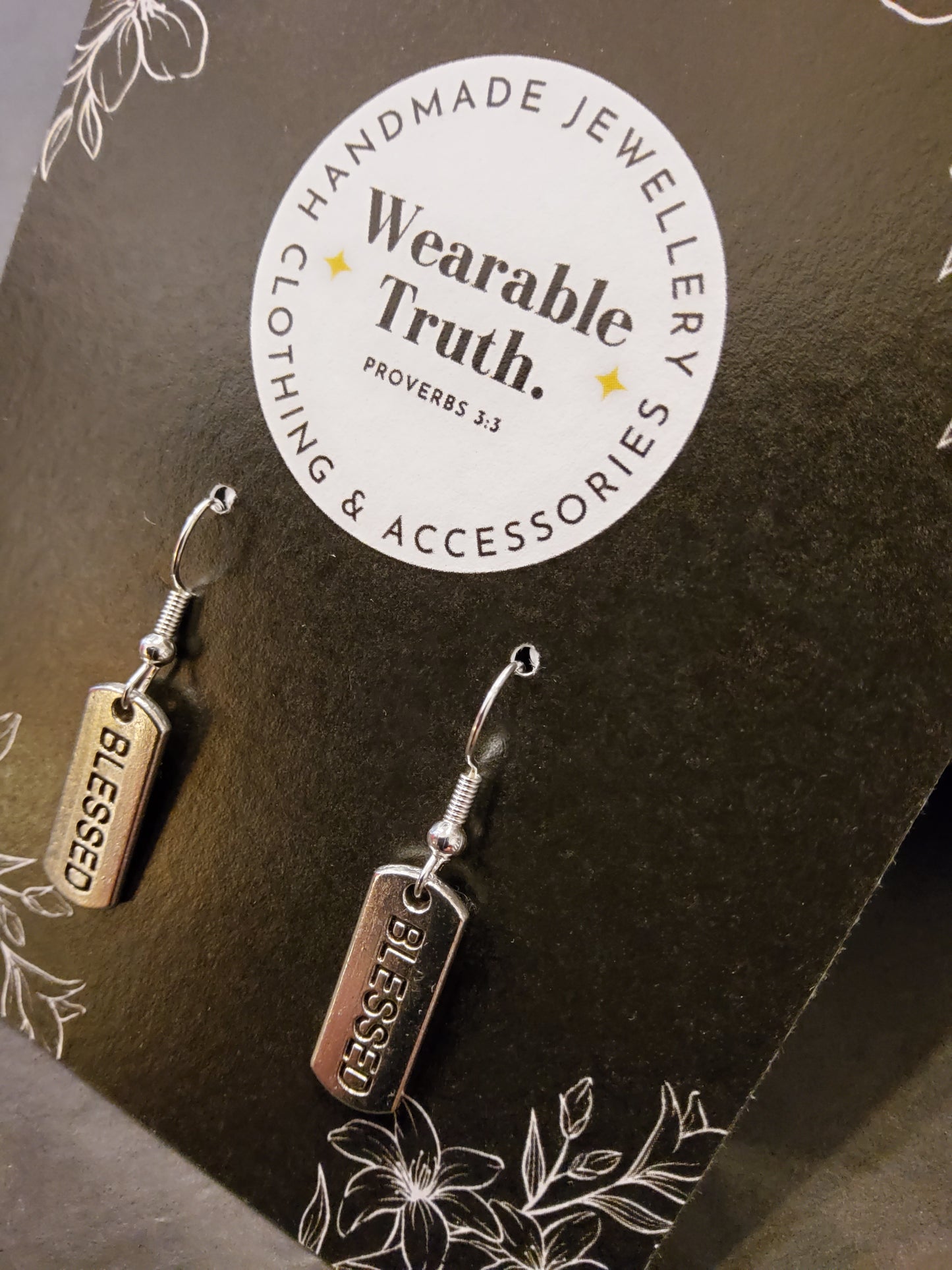 Wearable Truth Statement Word Earrings