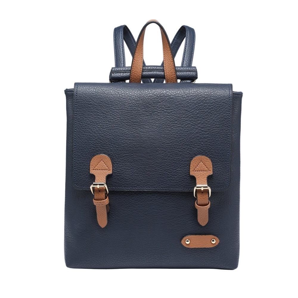 Navy Double Buckle Backpack. Boutique Northern Ireland