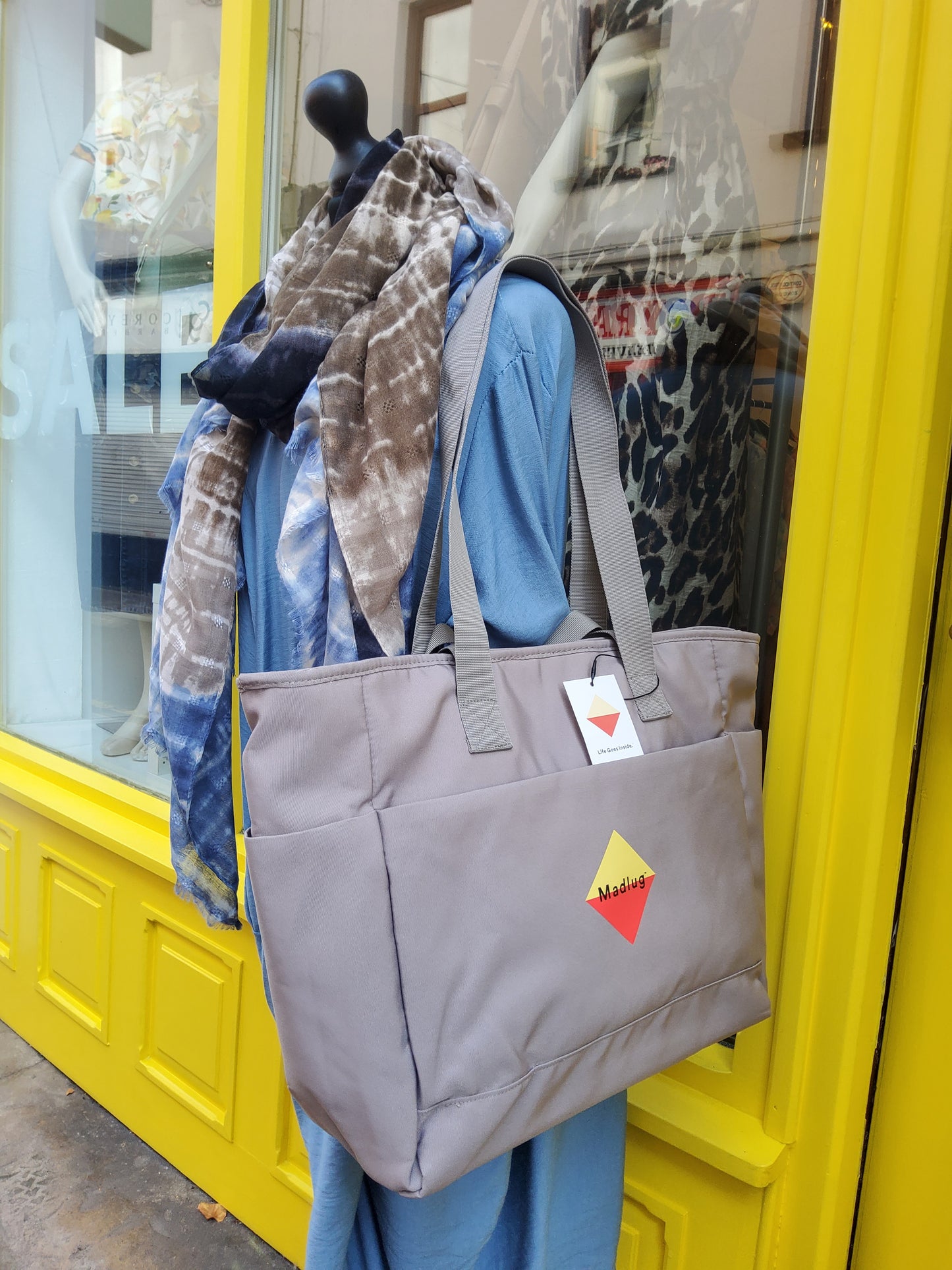 Madlug Taupe Tote Bag