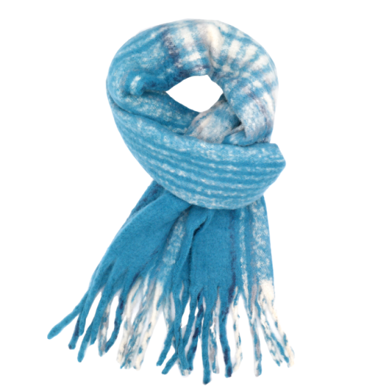 Red Cuckoo Teal Tartan Scarf