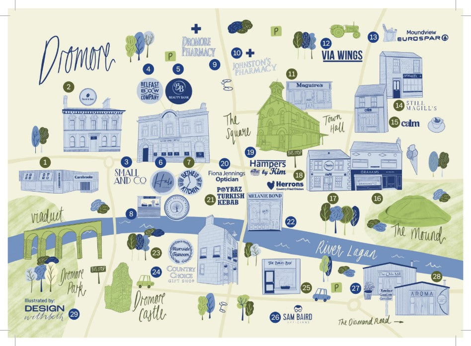 Unveiling Dromore's New Illustrated Map: A Celebration of Local Business!