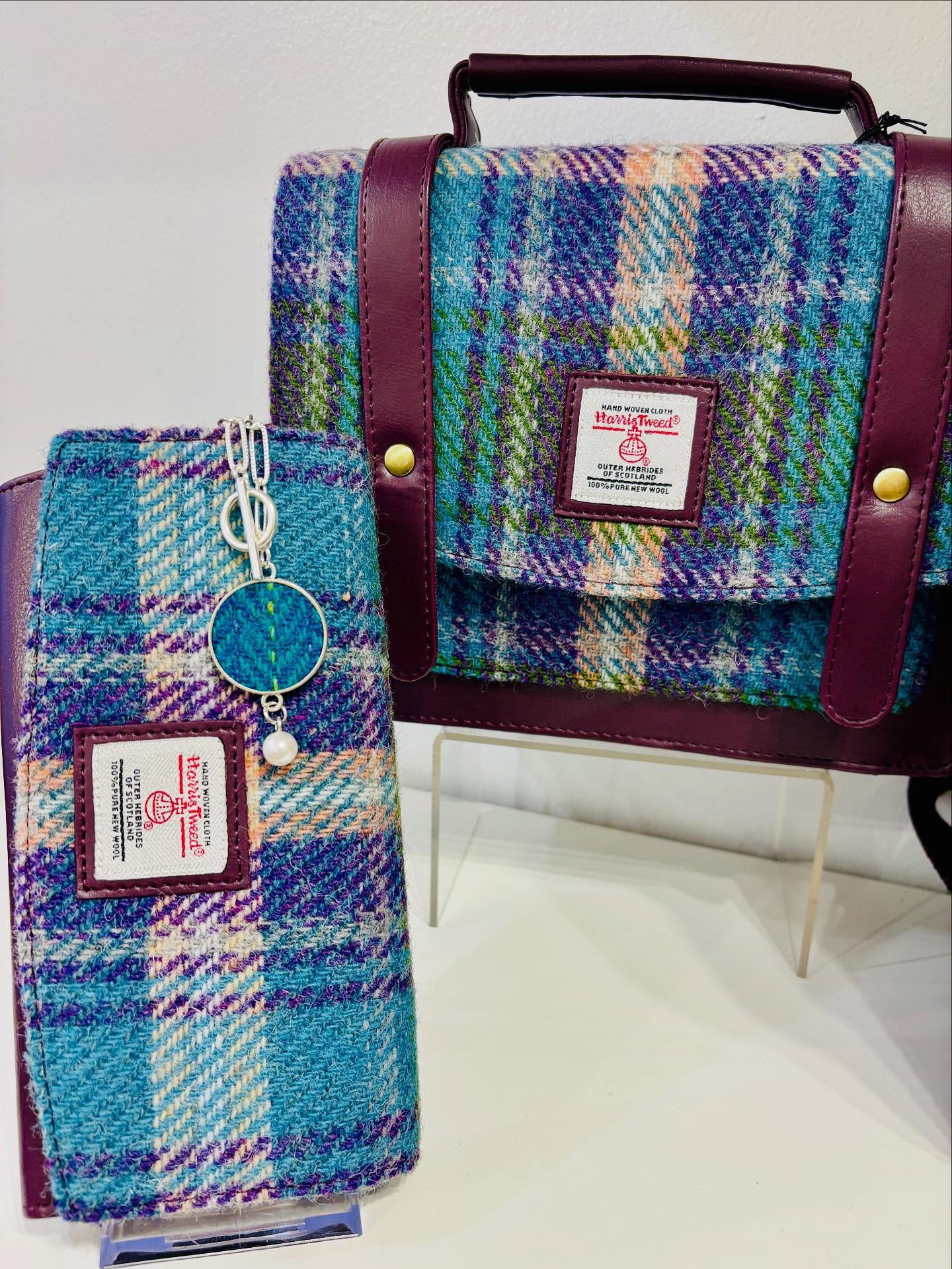 Harris Tweed handbags and purses available to buy online or in store at Melanie Bond Boutique, Dromore Northern Ireland