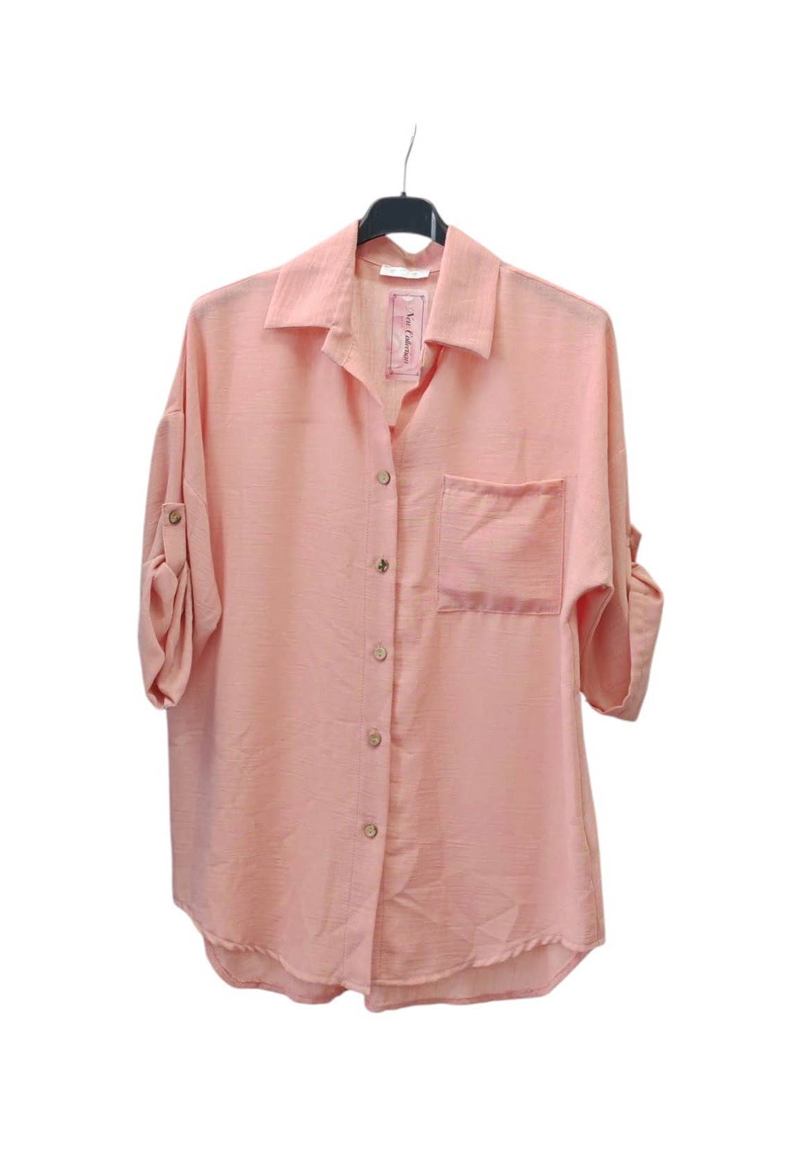 Italian One Size Full Button Linen Shirt