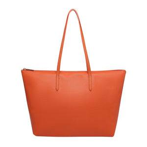 Large Shoulder Strap Orange Tote Bag