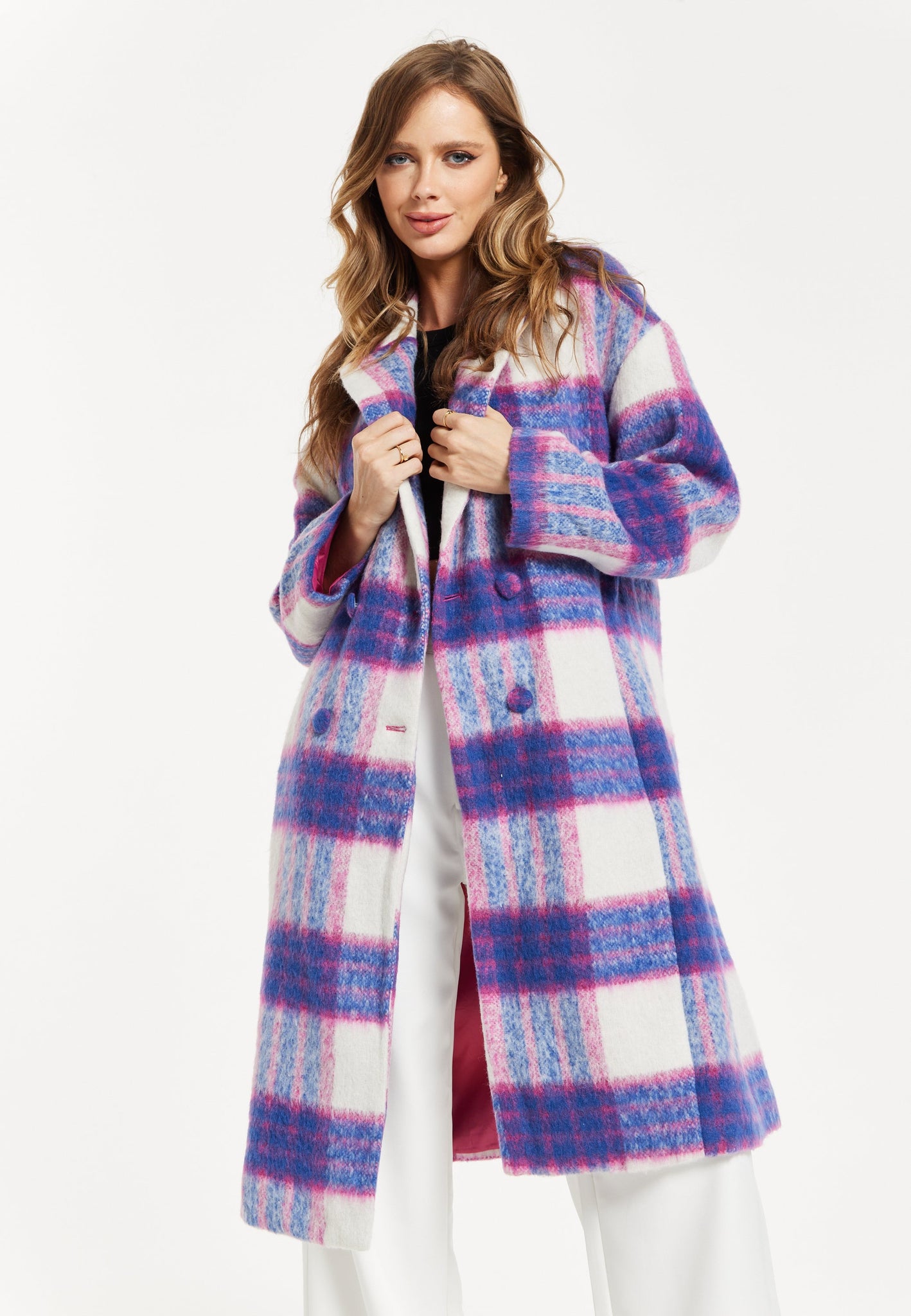 Multi Coloured Checkered Coat