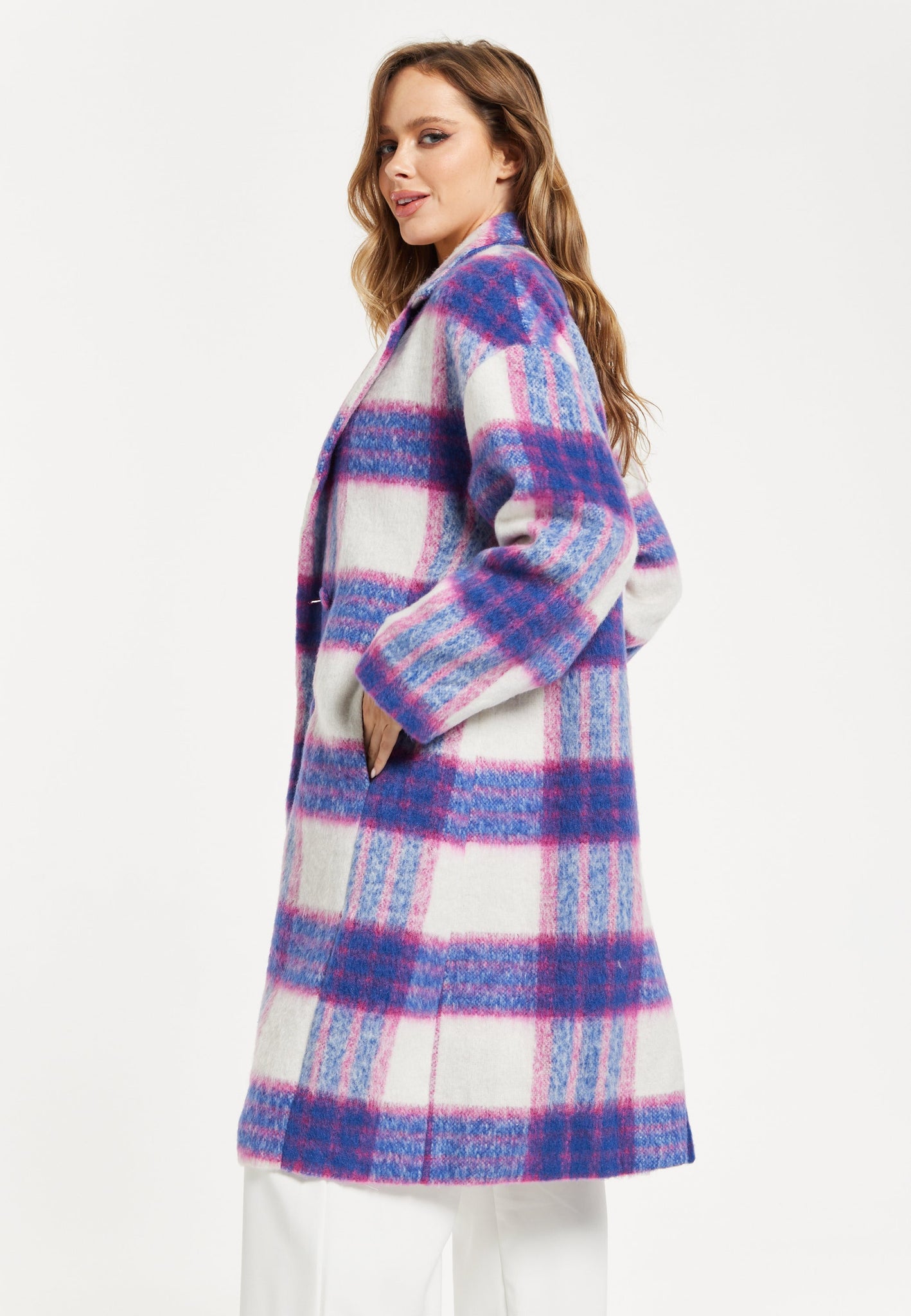 Multi Coloured Checkered Coat