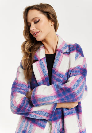 Multi Coloured Checkered Coat