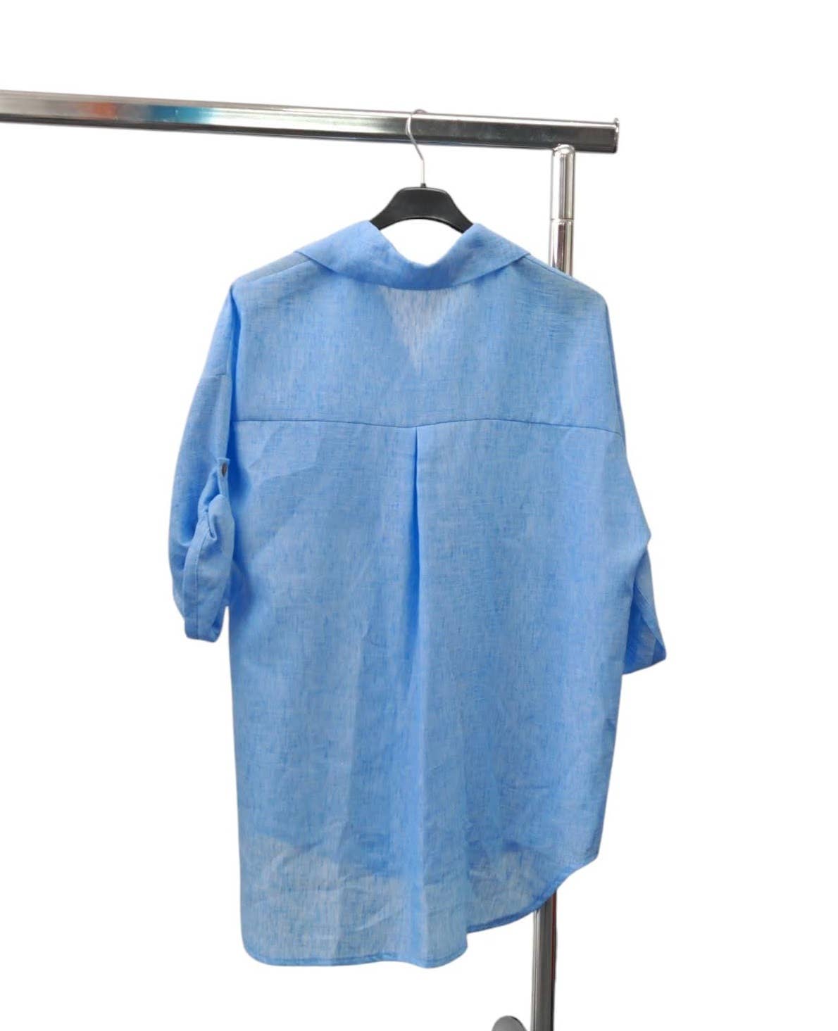 Italian One Size Full Button Linen Shirt