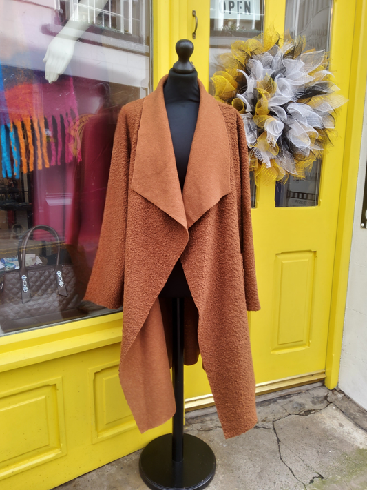 One Size Waterfall Coat with Two Pockets