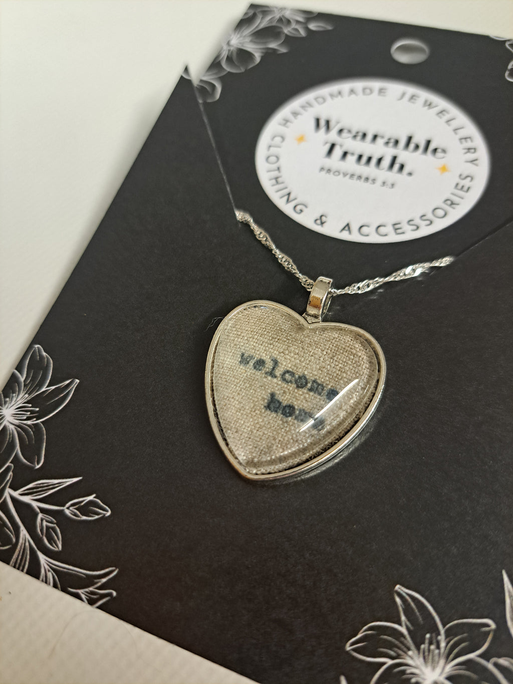 Welcome home heart necklace