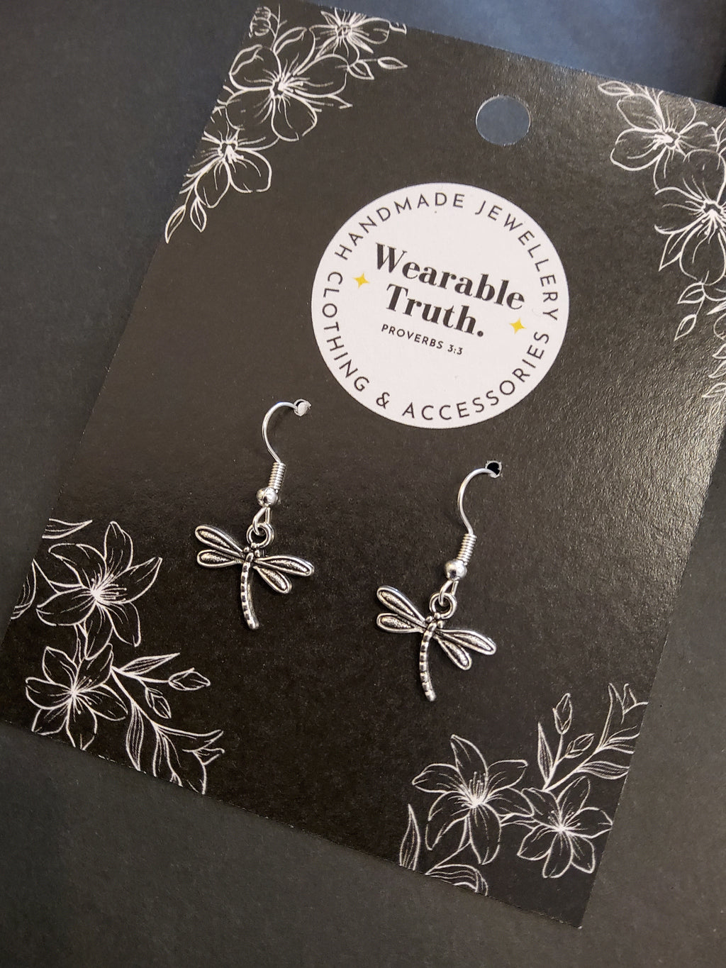 Dragonfly Silver Earrings