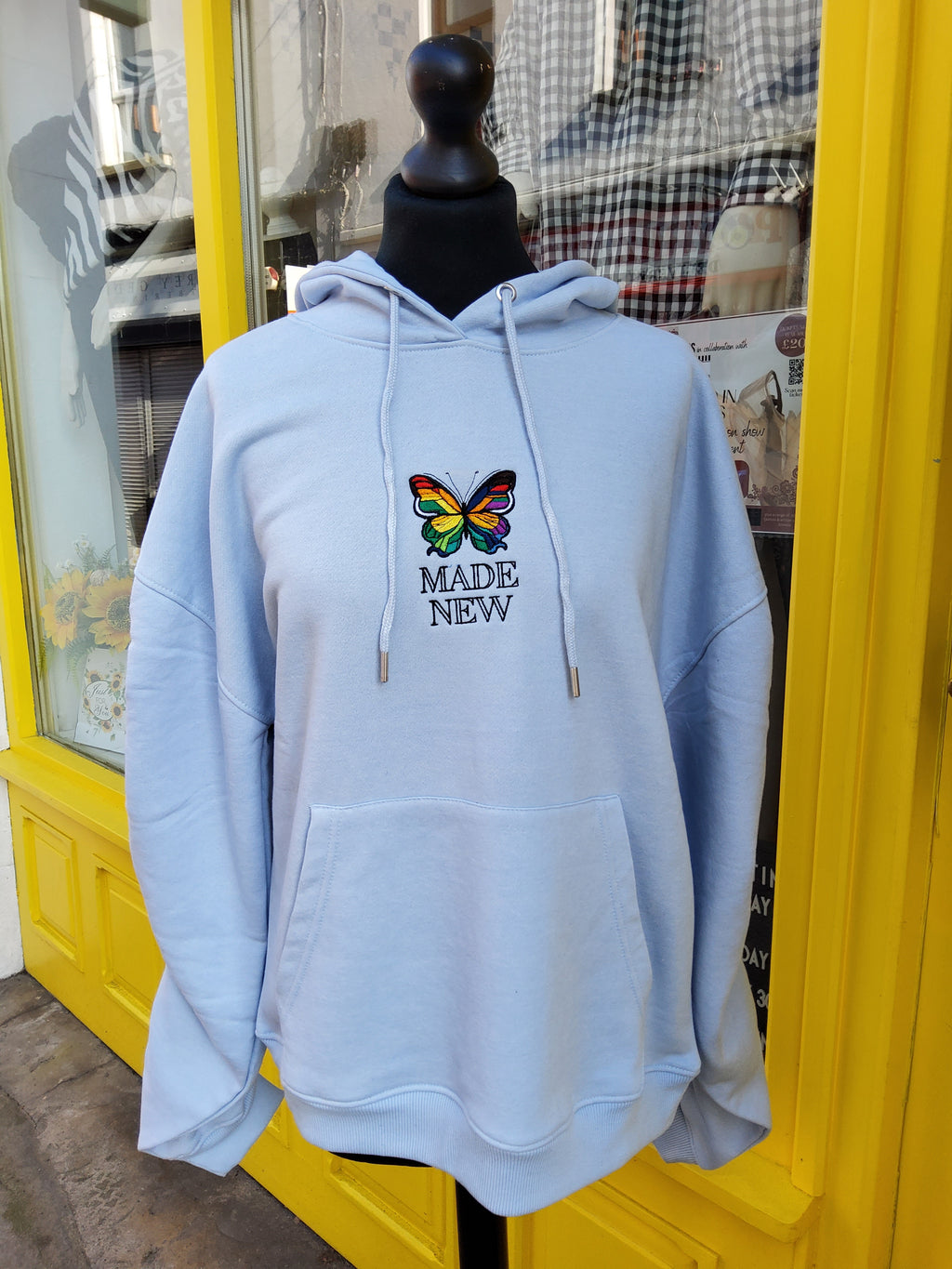 Blue 'MADE NEW' Butterfly Hoodie