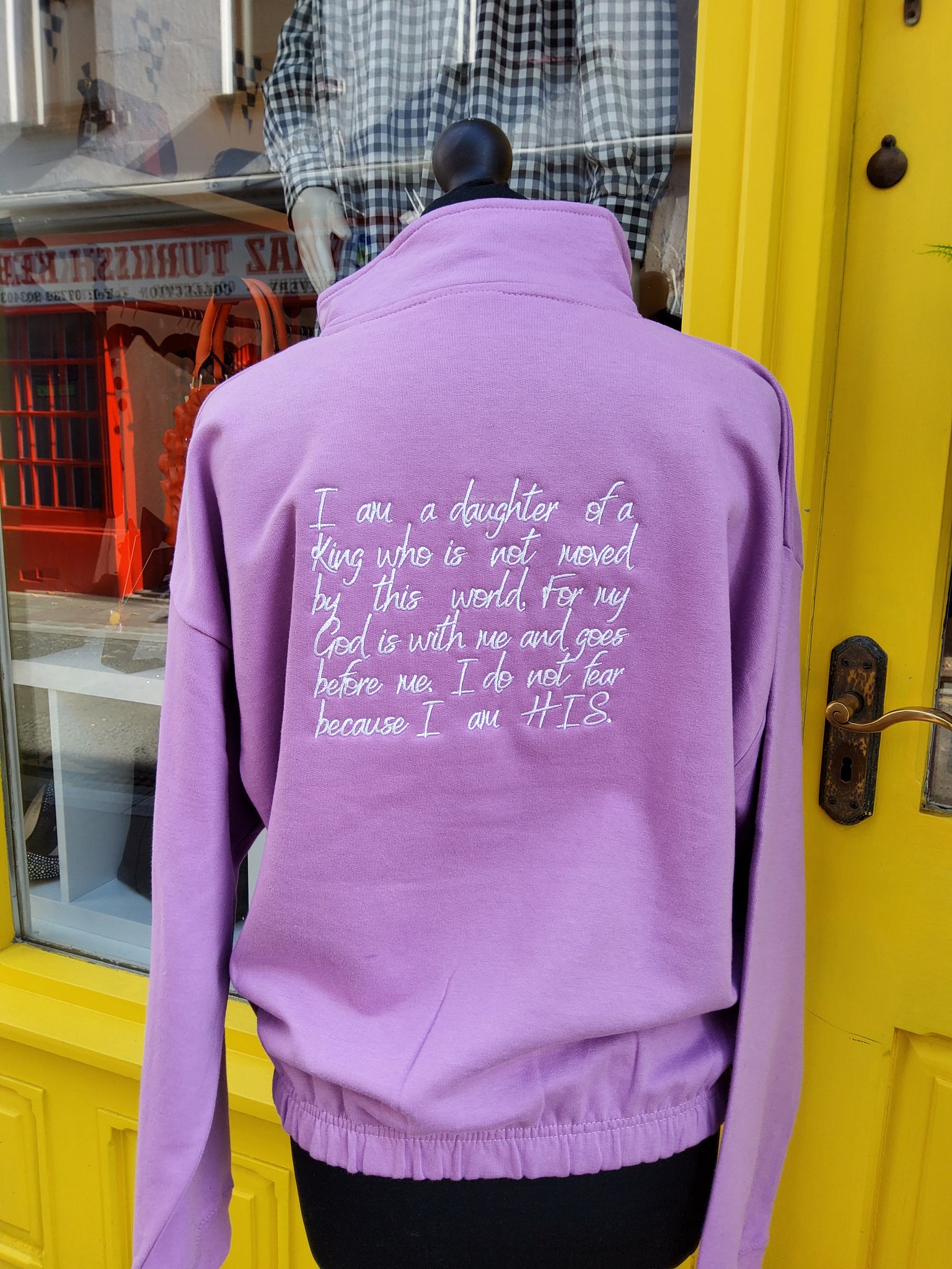 Wearable Truth Purple Statement Quarter Zip