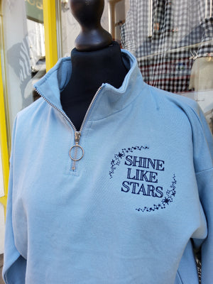 Wearable Truth Blue 'Shine like Stars' Quarter Zip